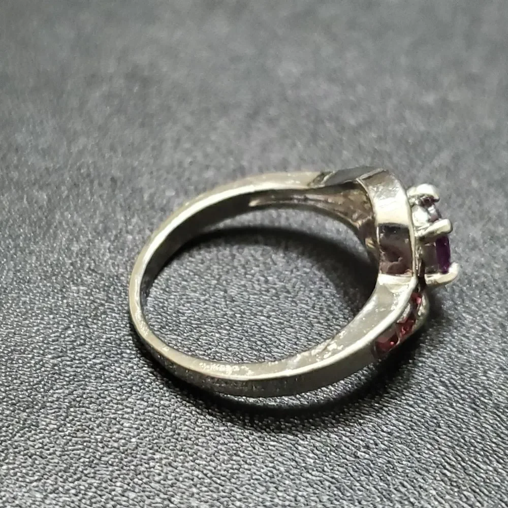 **Last Chance!! Final Sale** Silver plated purple stone ring - Picture 5 of 8